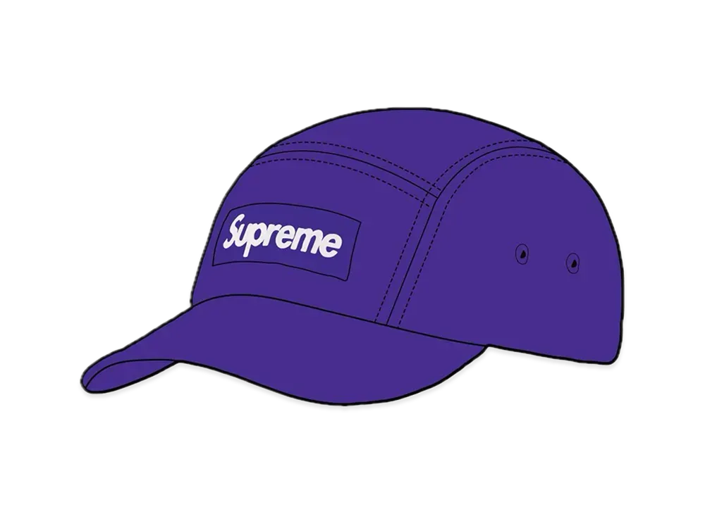 Supreme Washed Chino Twill Camp Cap "Purple"(23SS)