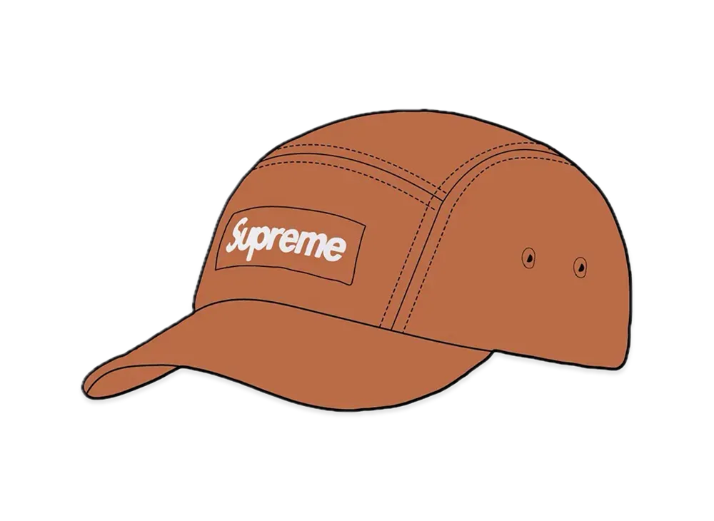 Supreme Washed Chino Twill Camp Cap "Brown"(23SS)