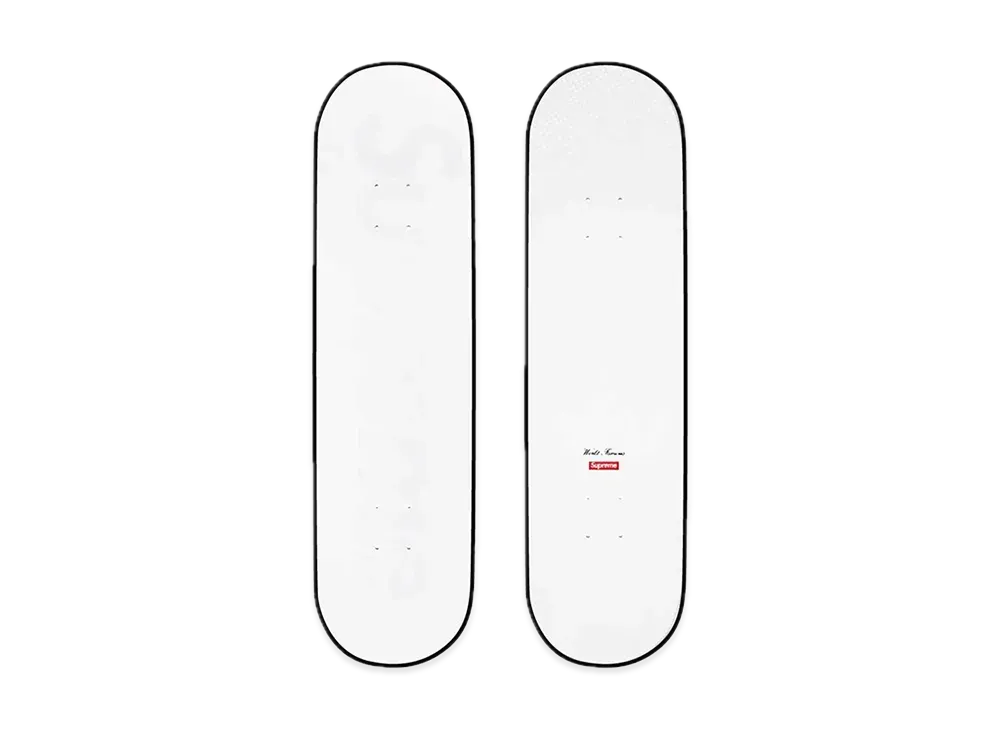 Supreme Tonal Box Logo Skateboard "White - 8.125 x 32"