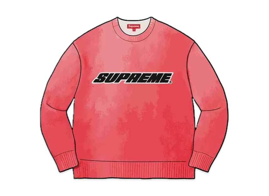 Supreme Printed Washed Sweater Supreme Printed Washed Sweater