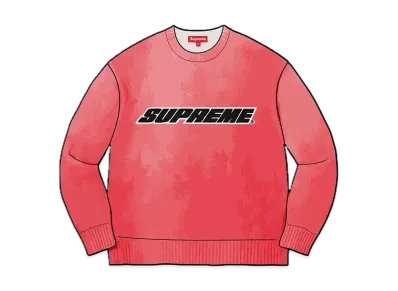 Supreme Printed Washed Sweater "Pink"