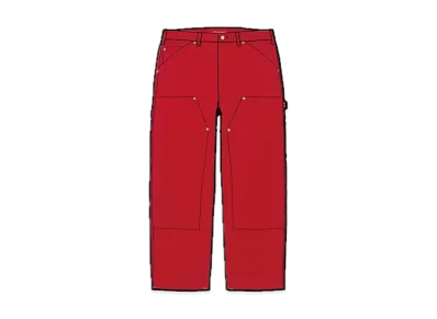 Supreme Double Knee Painter Pant "Red" (23SS)