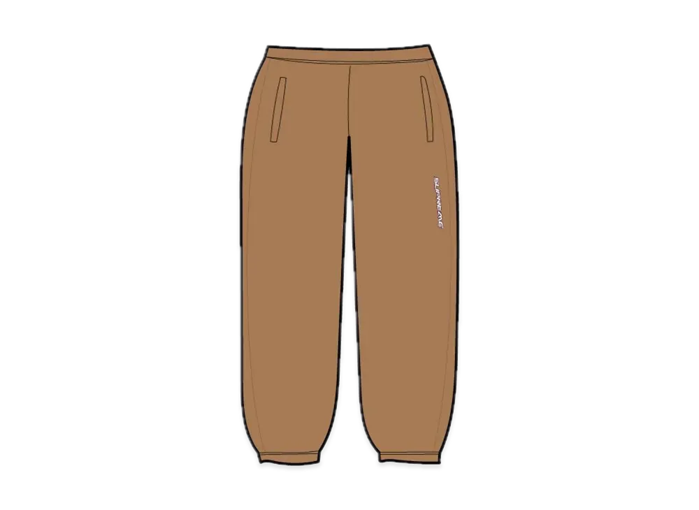 シュプリーム フル ジップ バギー ウォーム アップ パンツ "ライト ブラウン"