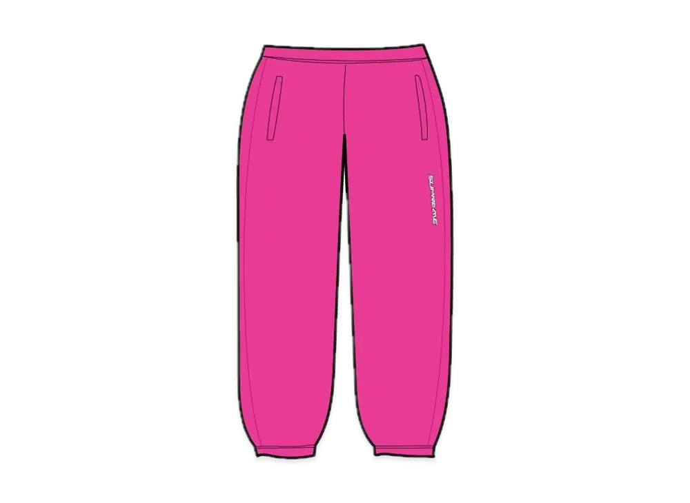 シュプリーム フル ジップ バギー ウォーム アップ パンツ "フューシャ"