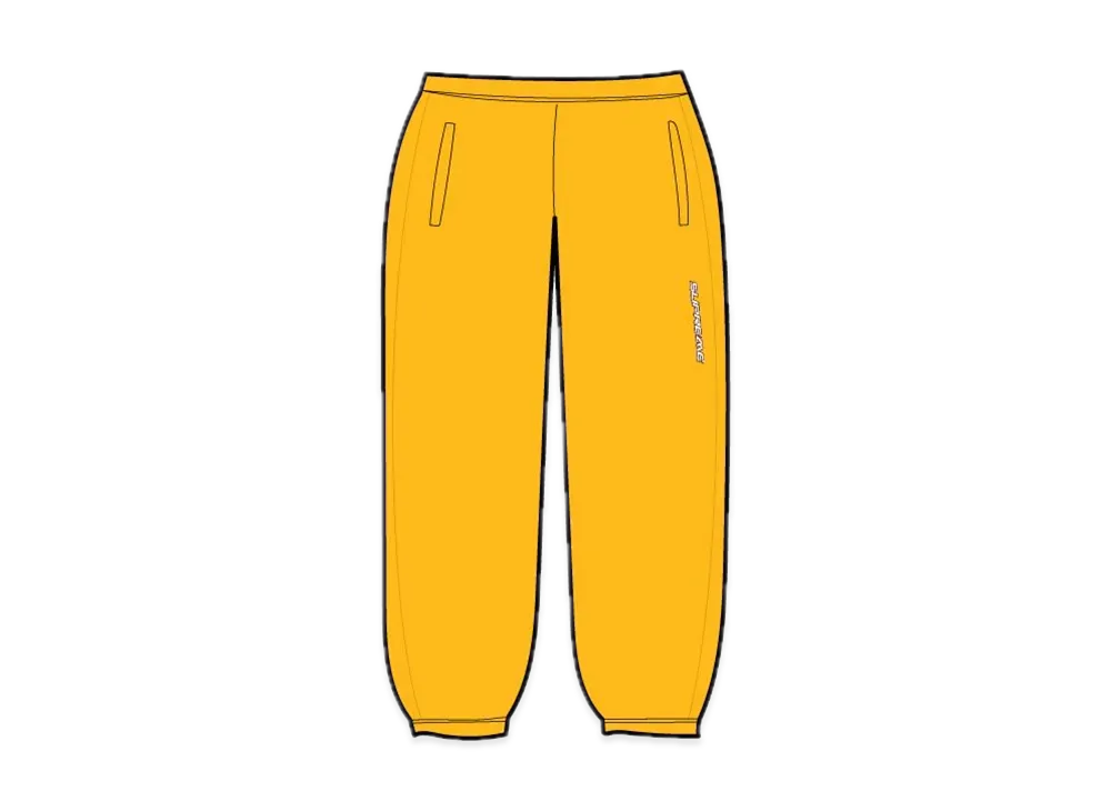 シュプリーム フル ジップ バギー ウォーム アップ パンツ "イエロー"