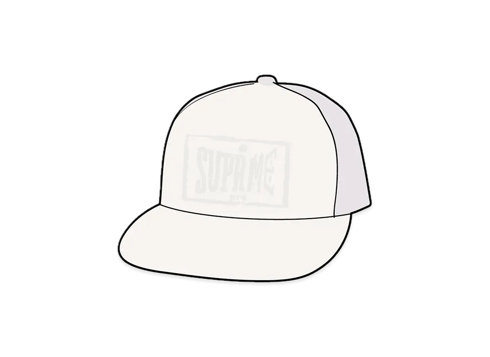 Supreme Stamped Mesh Back 5-Panel "White"