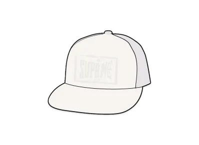 Supreme Stamped Mesh Back 5-Panel "White"