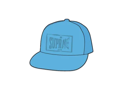 Supreme Stamped Mesh Back 5-Panel "Light Blue"