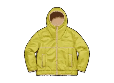 Supreme Faux Shearling Hooded Jacket "Citrus"