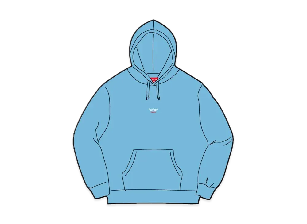 Supreme World Famous Micro Hooded Sweatshirt "Light Blue"