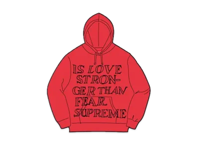 Supreme Stronger Than Fear Hooded Sweatshirt "Burnt Red"