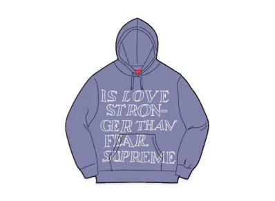 Supreme Stronger Than Fear Hooded Sweatshirt "Light Purple"