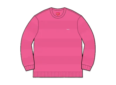 Supreme Small Box Stripe Sweater "Pink"