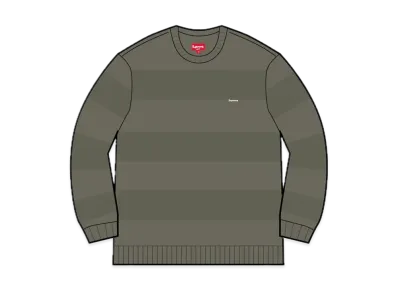 Supreme Small Box Stripe Sweater "Olive"