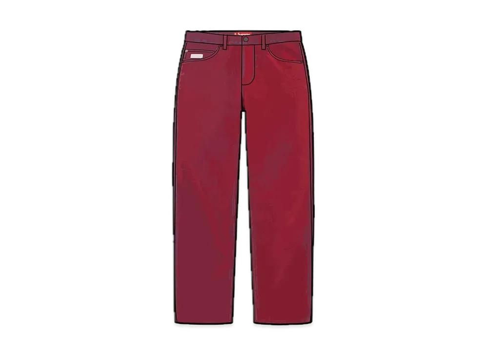 Supreme Flocked Denim Regular Jean "Red"