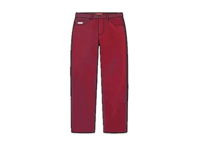 Supreme Flocked Denim Regular Jean "Red"