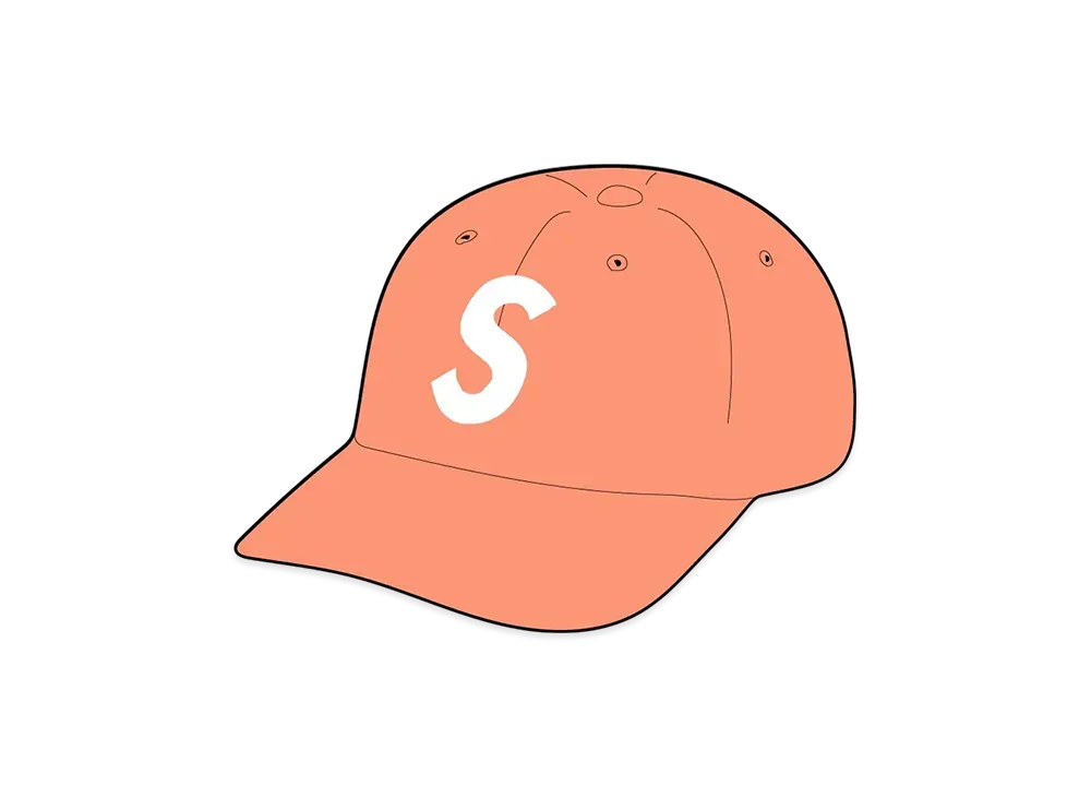 Supreme Cordura Ripstop S Logo 6-Panel "Coral"