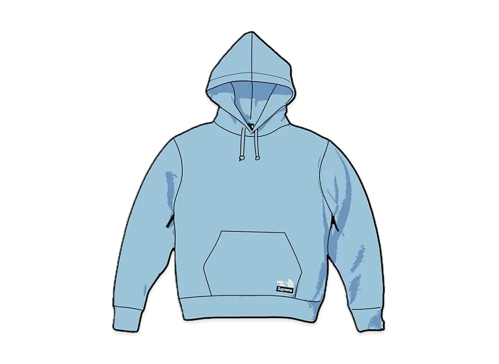 シュプリーム x ザノースフェイス コンバーティブル フーディー スウェットシャツ "ブルー"
