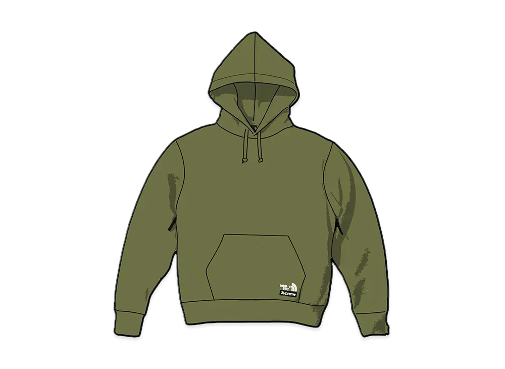 Supreme x The North Face Convertible Hooded Sweatshirt "Olive"