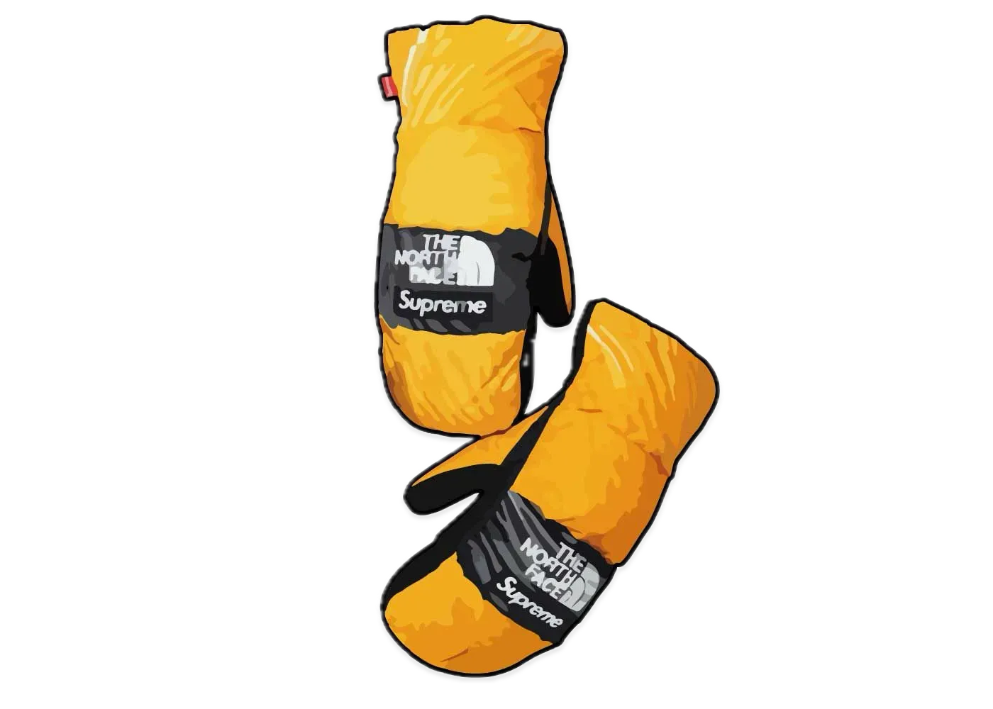 Supreme x The North Face Trompe Loeil Printed Montana Mitt "Yellow"