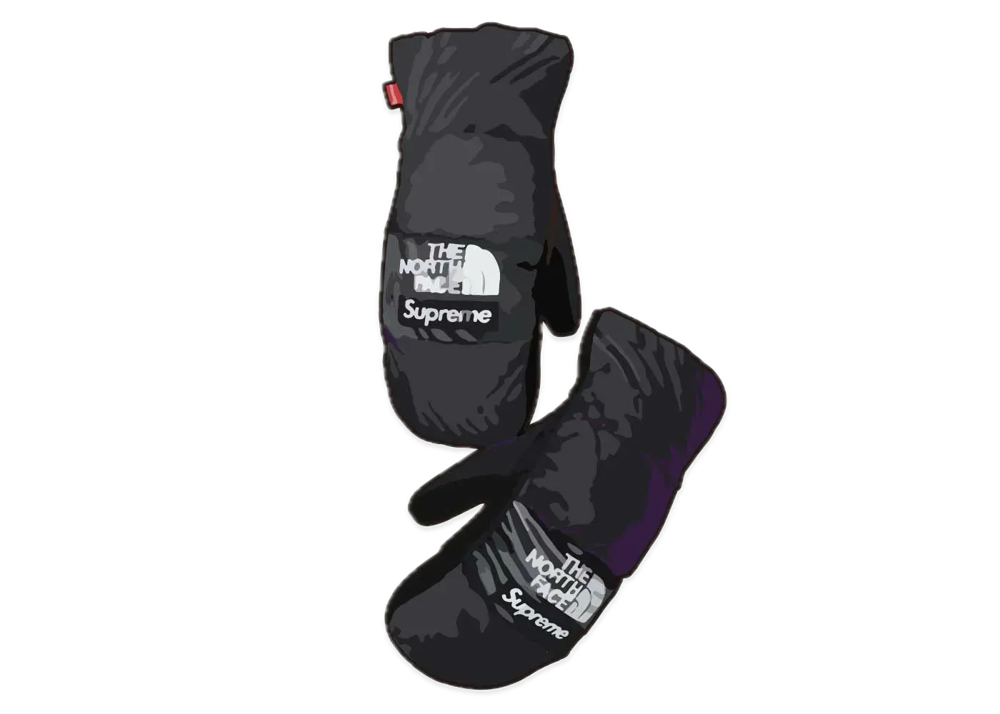 Supreme x The North Face Trompe Loeil Printed Montana Mitt "Black"