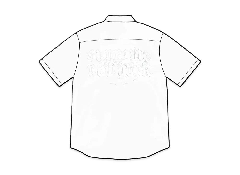 Supreme Croc Patch S/S Work Shirt "White"