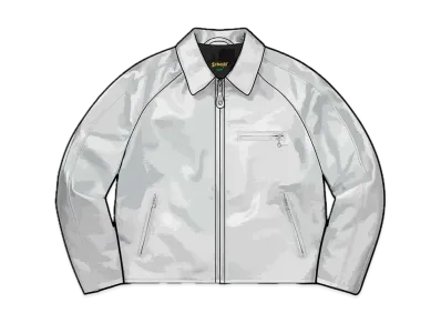 Supreme / Schott Leather Racer Jacket "Silver"