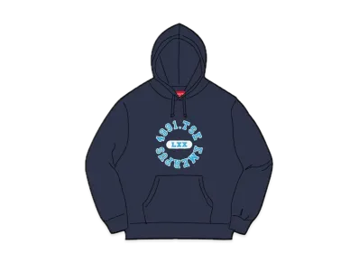 Supreme Reverse Hooded Sweatshirt "Navy"