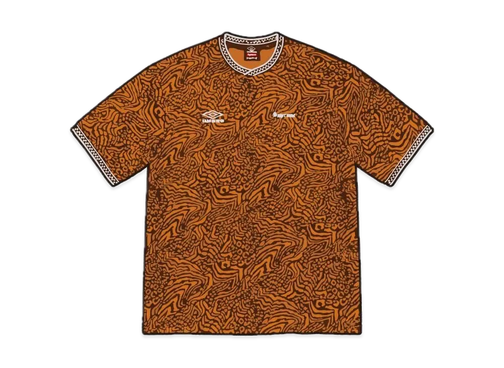 Supreme / Umbro Jacquard Animal Print Soccer Jersey "Orange"