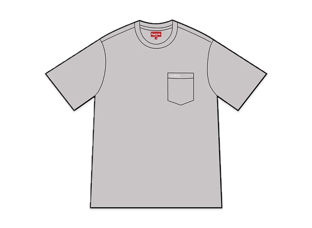 Supreme S/S Pocket Tee "Heather Grey"(23SS)