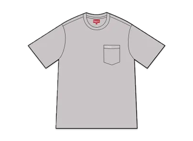 Supreme S/S Pocket Tee "Heather Grey"(23SS)