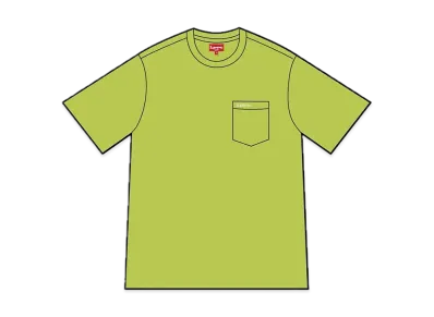 Supreme S/S Pocket Tee "Pale Green"(23SS)