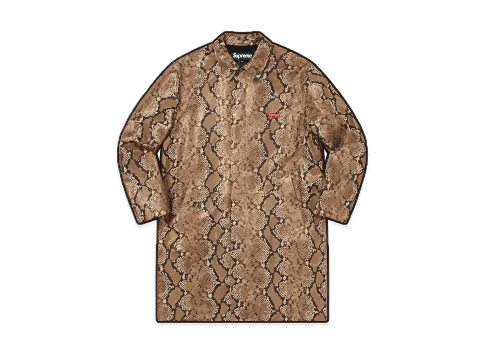 Supreme Leather Snake Trench Coat 