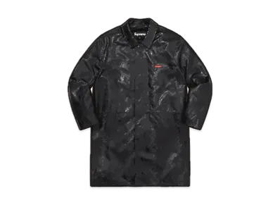 Supreme Leather Snake Trench Coat "Black"