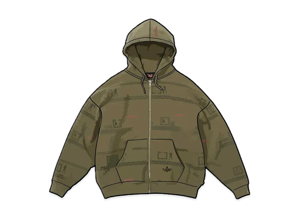 Supreme / Undercover Zip Up Hooded Sweatshirt "Dark Olive"