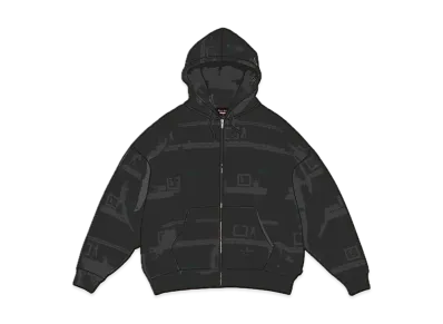 Supreme / Undercover Zip Up Hooded Sweatshirt "Black"
