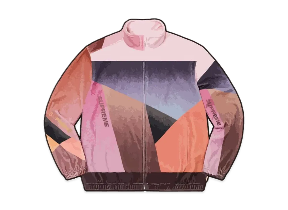 シュプリーム ジオ ベロア トラック ジャケット "ピンク"