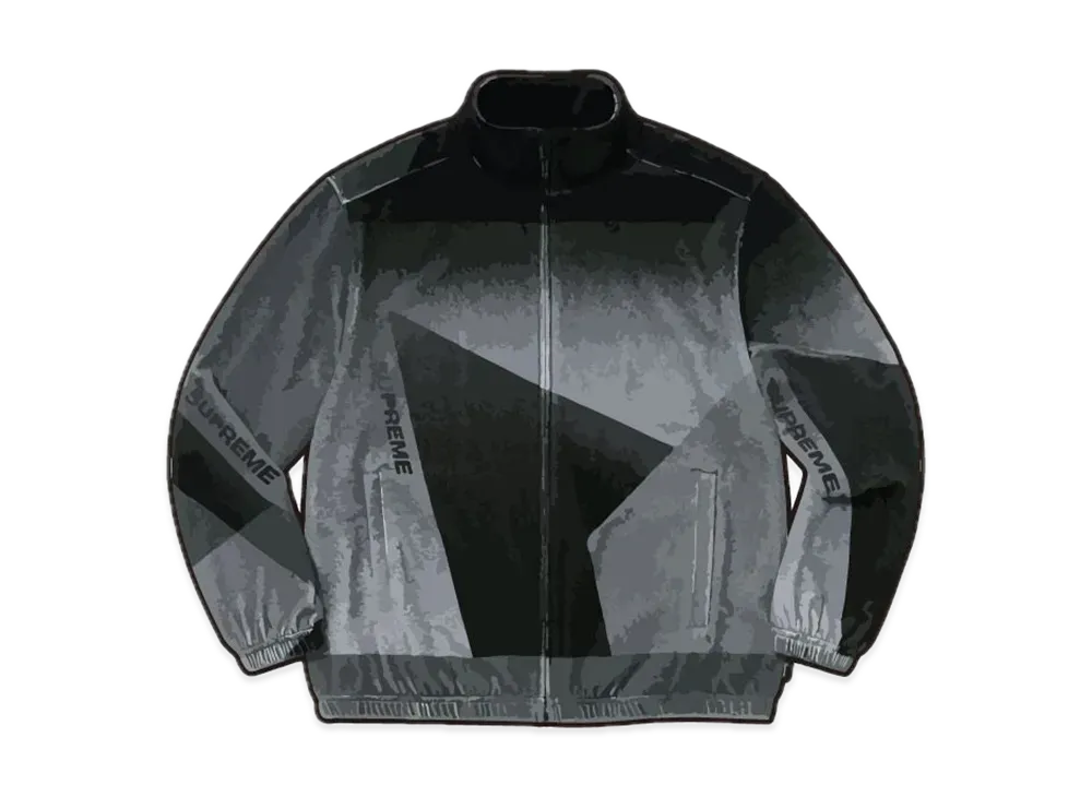 Supreme Geo Velour Track Jacket "Black"