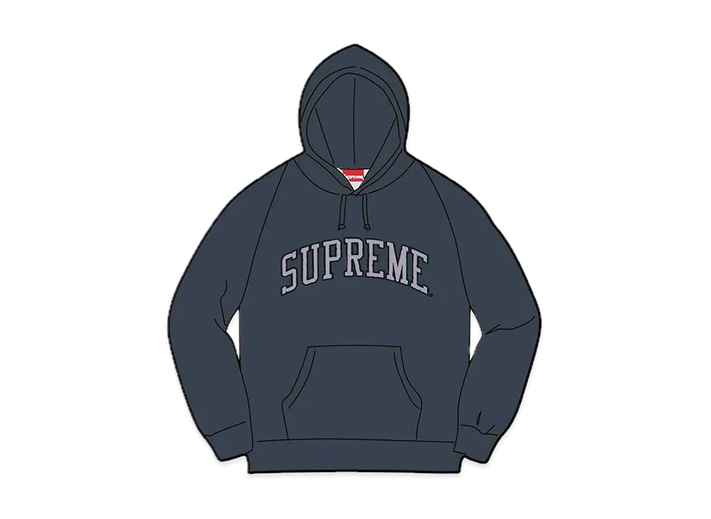 Supreme Glitter Arc Hooded Sweatshirt "Navy"