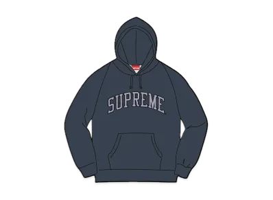 Supreme Glitter Arc Hooded Sweatshirt "Navy"
