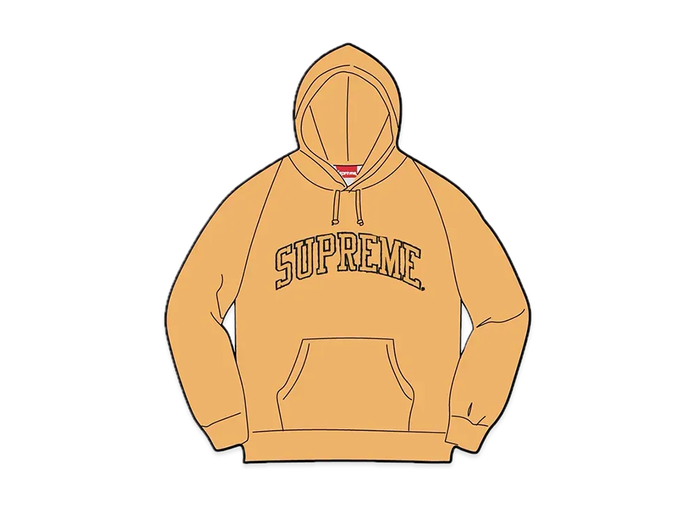 Supreme Glitter Arc Hooded Sweatshirt "Gold"