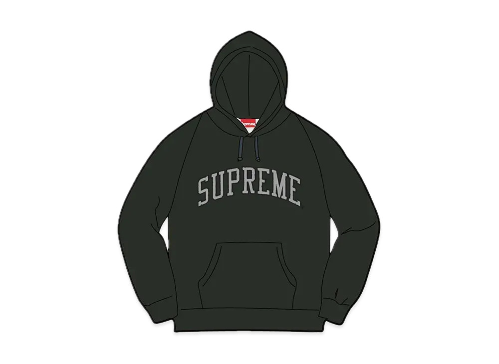 Supreme Glitter Arc Hooded Sweatshirt "Black"