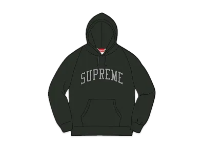 Supreme Glitter Arc Hooded Sweatshirt "Black"