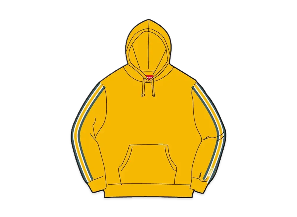 Supreme Half Zip Hooded Sweatshirt "Bright Gold"