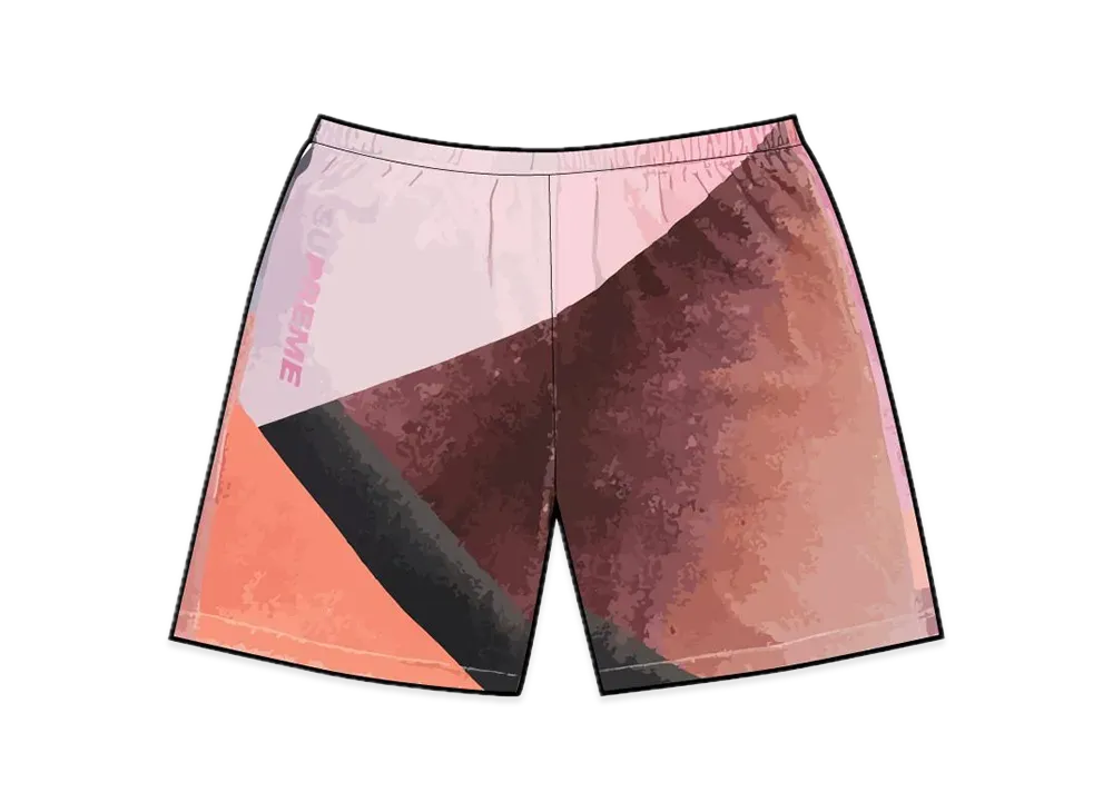 Supreme Geo Velour Short "Pink"