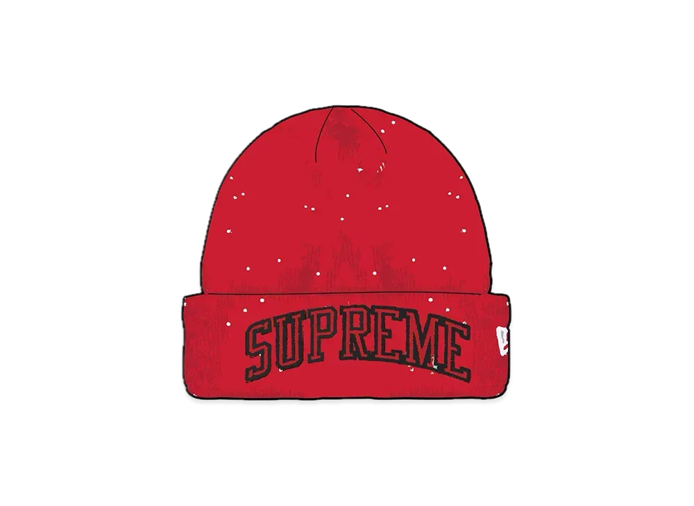 Supreme New Era Metallic Arc Beanie "Red"