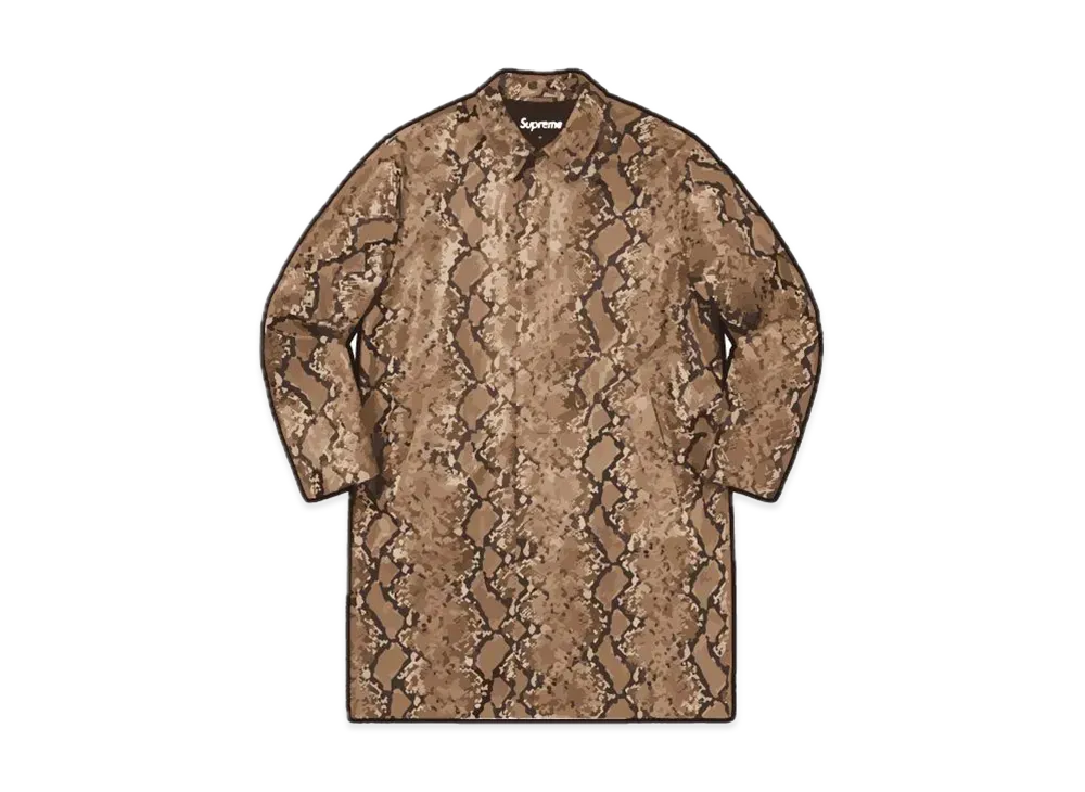 Supreme Leather Snake Trench Coat "Brown"