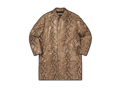 Supreme Leather Snake Trench Coat "Brown"