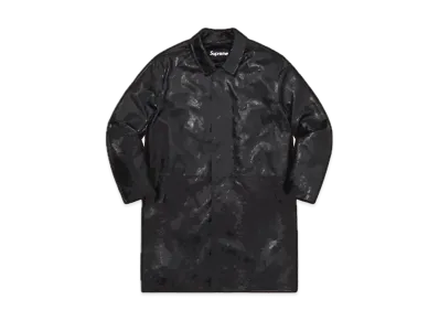 Supreme Leather Snake Trench Coat "Black"