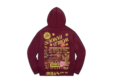 Supreme Fiend Hooded Sweatshirt "Burgundy"